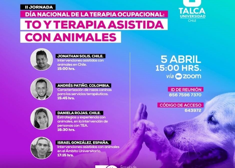 La Oficina de Intervención Asistida con Animales (OIAA) participó en la II Jornada del Día Nacional de la Terapia Ocupacional