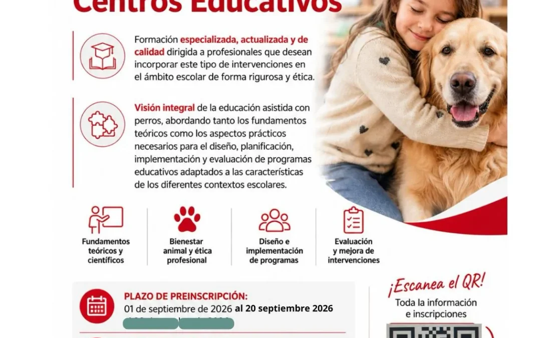 Microcredencial Universitaria en Educación asistida con perros en centros educativos