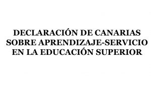 declaración CANARIAS