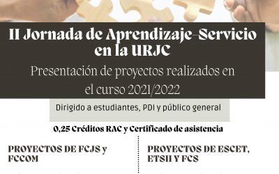 Abierta la inscripción para las II Jornadas de Aprendizaje-Servicio URJC dentro de la Semana de la Ciencia: ¡Inscríbete y no te quedes sin plaza!