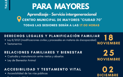 Vuelve la segunda edición de los talleres de alfabetización jurídica para mayores en Coslada
