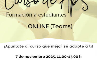 ¡No te quedes sin plaza! Abierta la inscripción al curso de formación a estudiantes: Aprendizaje experiencial a través de un servicio a la comunidad: ¿Qué es el aprendizaje-servicio? Curso de formación a estudiantes. V Edición