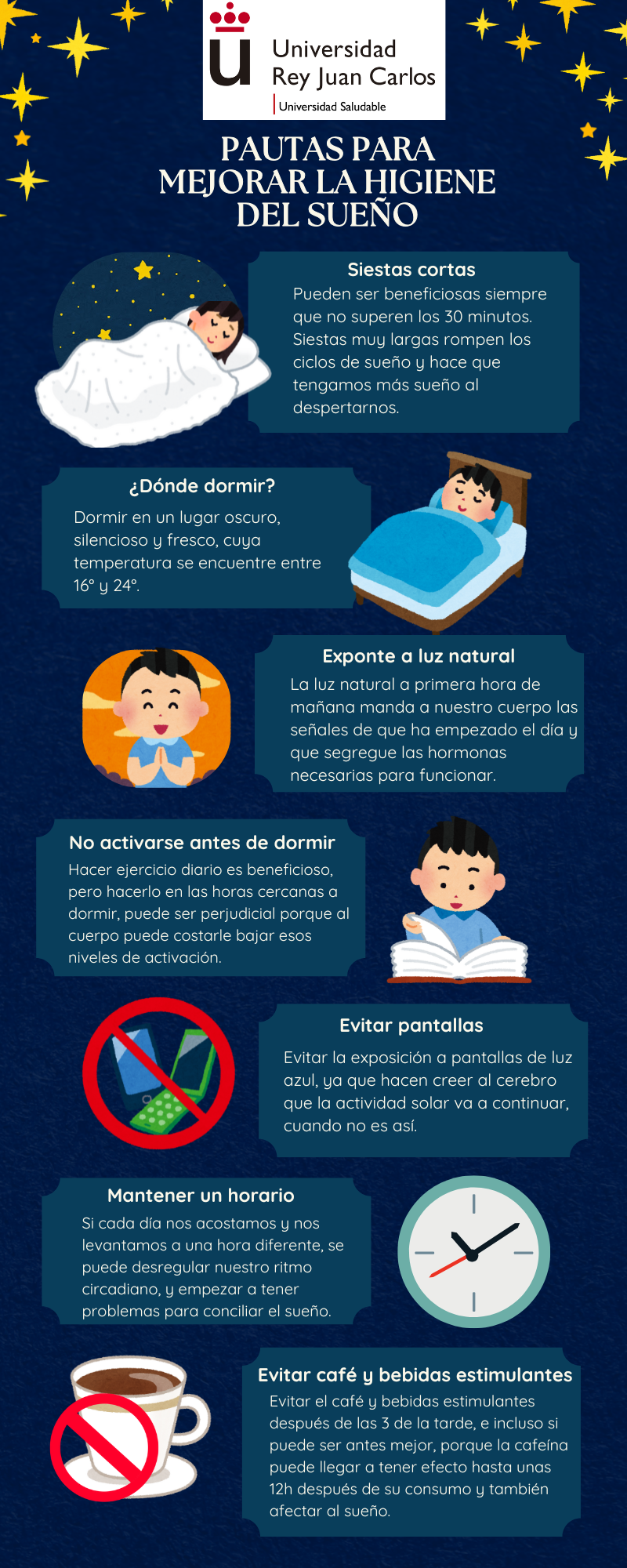 Pautas para mejorar la higiene del sueño