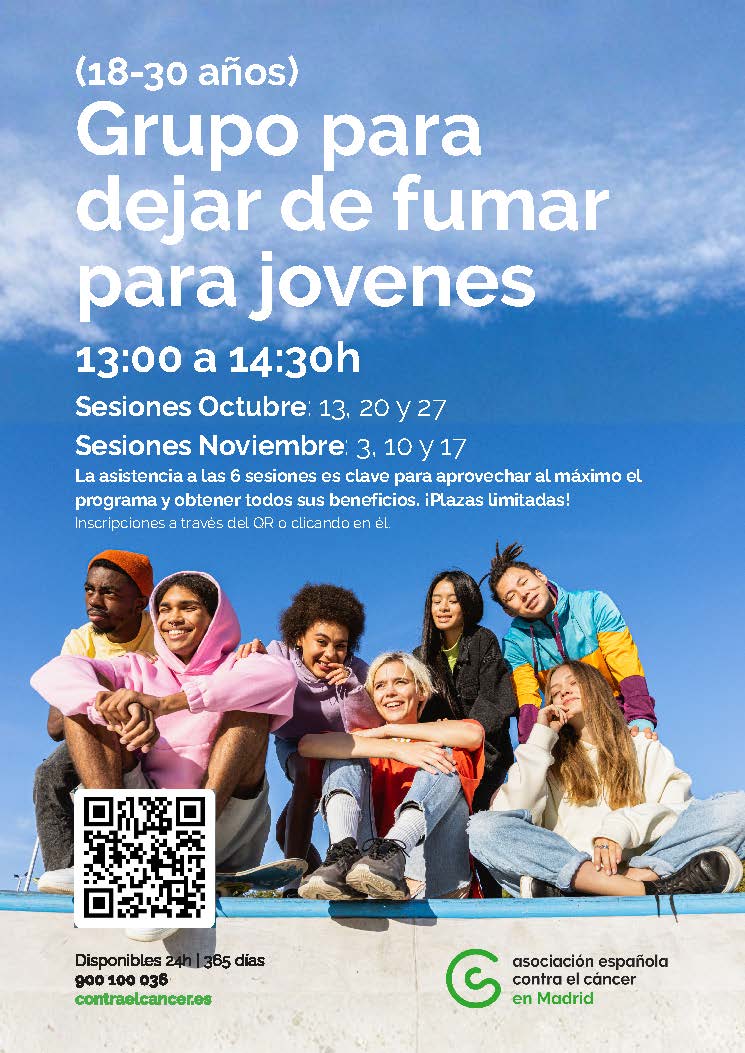 Grupo para dejar de fumar para jóvenes (18-30 años) (3 ) Grupo para dejar de fumar para jóvenes (18-30 años) (3 )