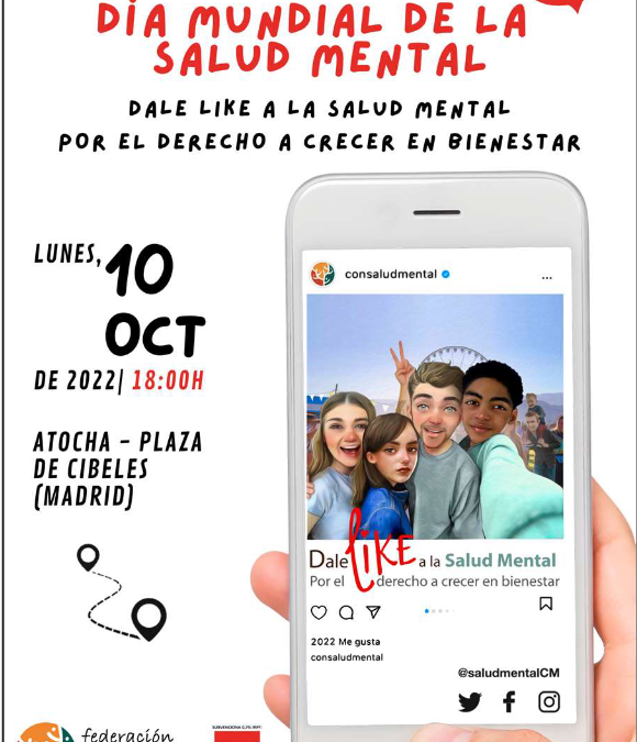 Marcha con motivo del Día Mundial de la Salud Mental el 10 de octubre
