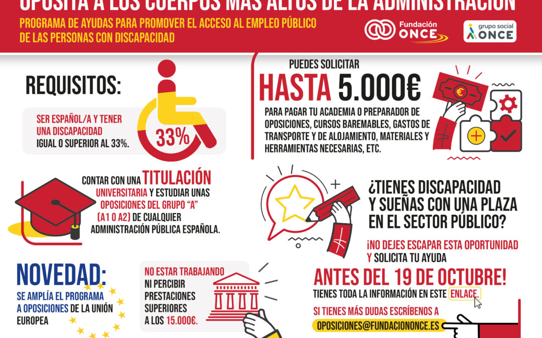 IV convocatoria del Programa de Ayudas para el Acceso al Empleo Público de Personas con Discapacidad