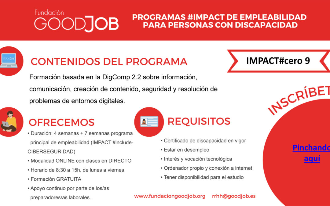 Programas #impact de empleabilidad para personas con discapacidad