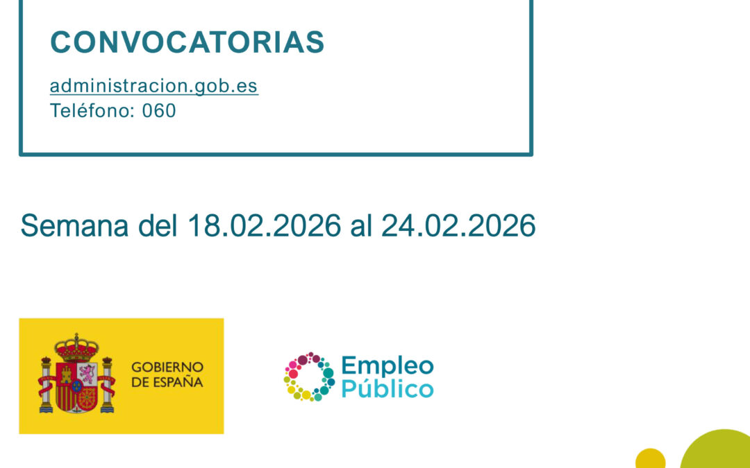 Boletín semanal de empleo público y Quincenal de Subvenciones. 18 de febrero