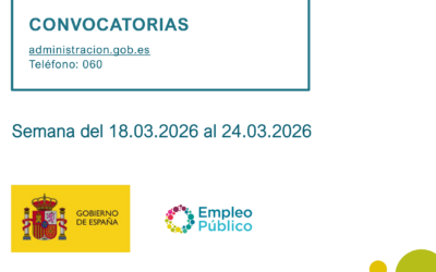 Boletín semanal de empleo público y Quincenal de Subvenciones. 18 de marzo