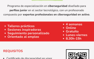 Nueva edición del programa IMPACT# INCLUDE – CIBERSEGURIDAD con acompañamiento hacia el empleo