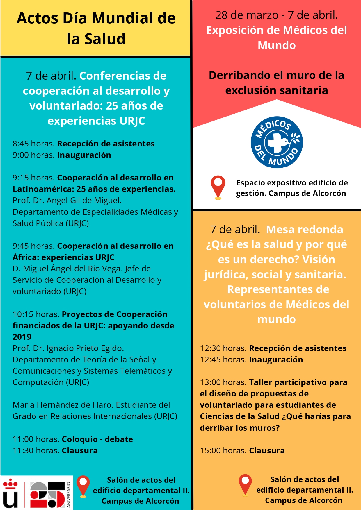 Jornada Cooperación al Desarrollo en la URJC – 25 años