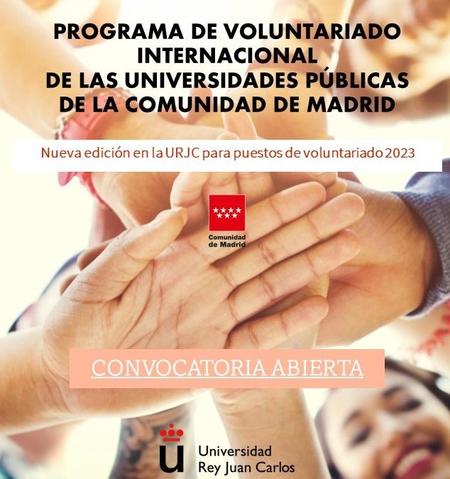 Convocatoria de Voluntariado Internacional de las 6 UUPP con la Comunidad de Madrid 2023