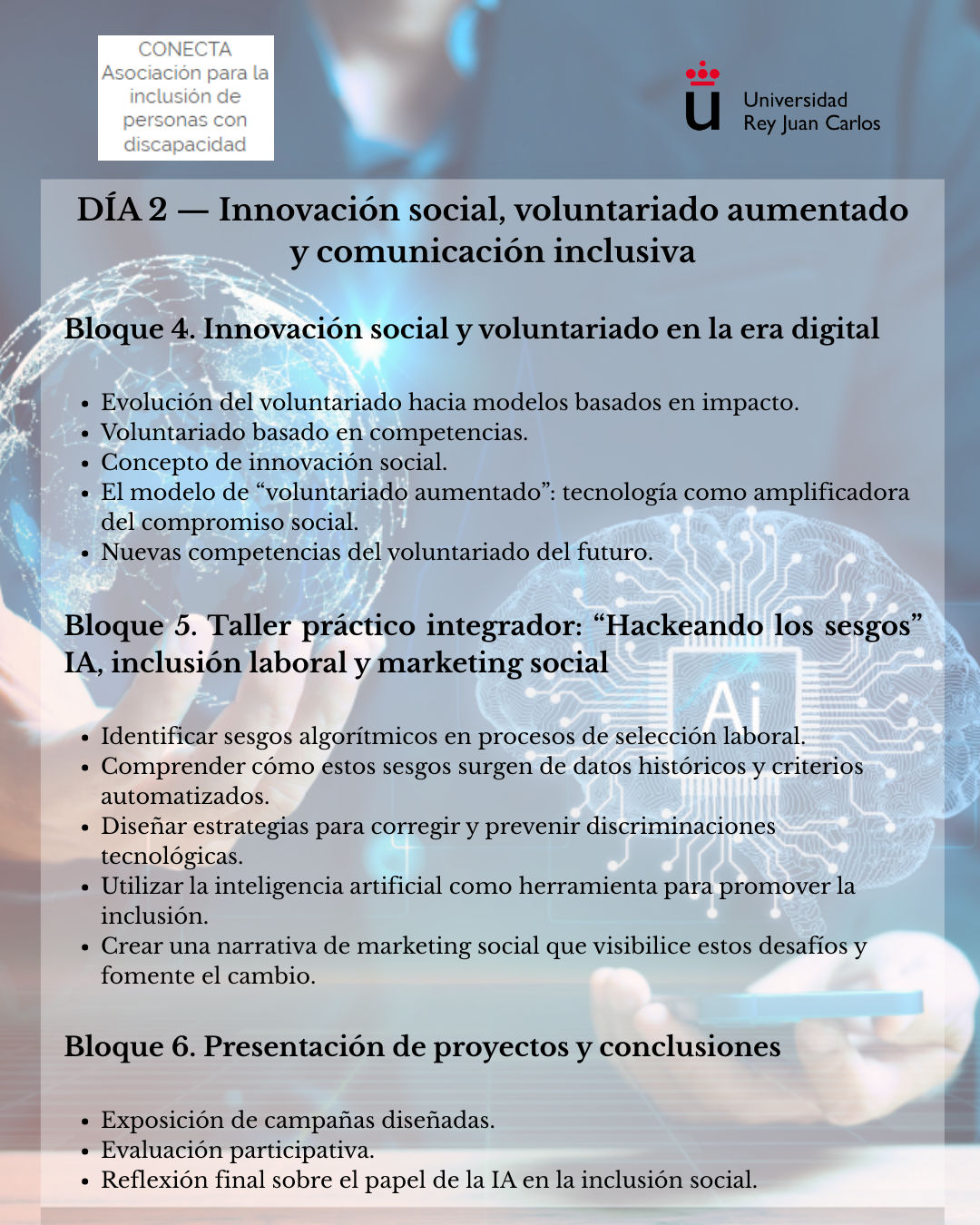 CURSO “INCLUSIÓN vs IA Tecnología, ética y voluntariado para la transformación social”