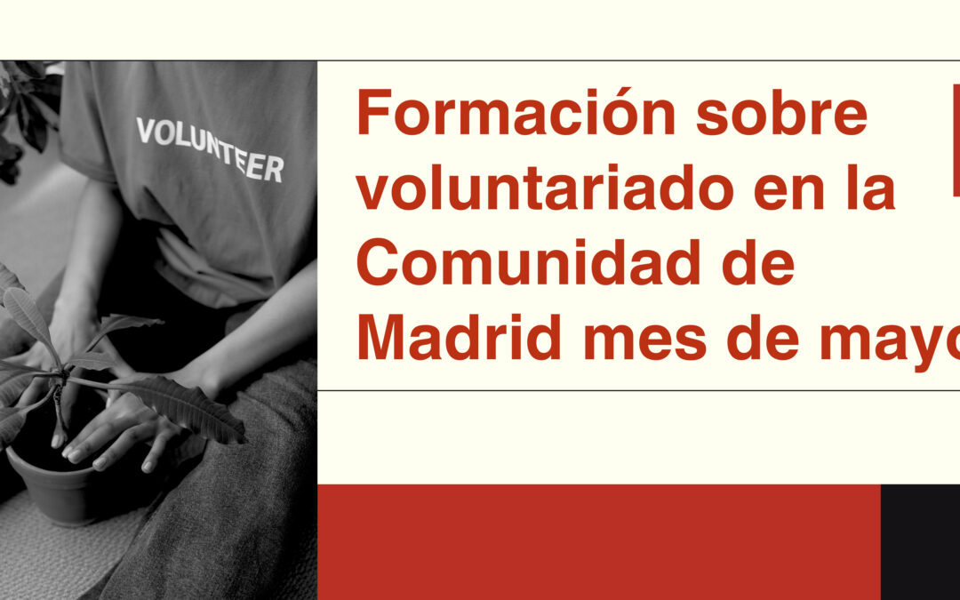 Formación sobre voluntariado en la Comunidad de Madrid mes de mayo
