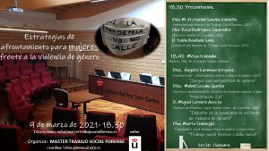 Cartel de las Jornadas Estrategias de afrontamiento para mujeres frente a la violencia de género