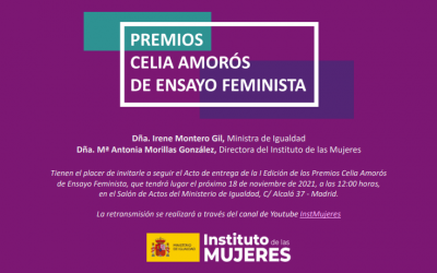 El Instituto de las Mujeres hará entrega de la I Edición de los Premios Celia Amorós de Ensayo Feminista